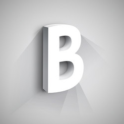 Modern letter b logo design 3d colorful letter Vector Image