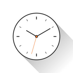 clock icon in flat style minimalistic timer vector image