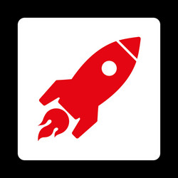 Rocket launch icon from commerce buttons overcolor vector