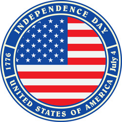 Vintage USA Independence Day Label Vector Image