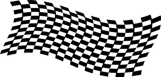 Dynamic Racing Flag - Checkered Pattern vector image