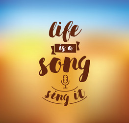 Celebrate life hand lettering typography poster Vector Image