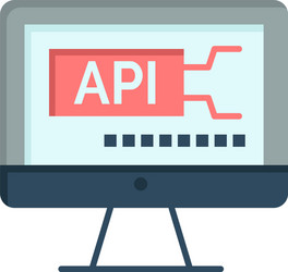 computer code coding education flat color icon vector image