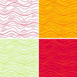 set of abstract seamless patterns vector image
