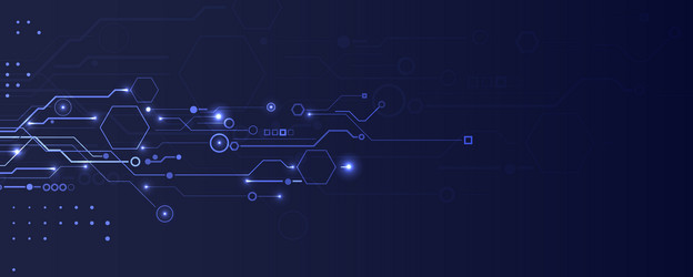 abstract technology and science circuit background vector image