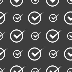 check mark sign icon checkbox button seamless vector image