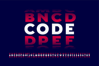 Combination Lock Font - Code Style vector image