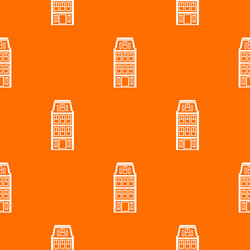 Dutch houses pattern seamless vector