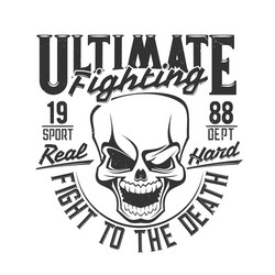 Fight Club Skull T-Shirt Print Vector Image