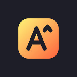 text size orange solid gradient ui icon for dark vector image