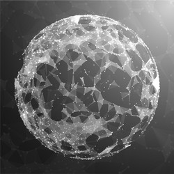 abstract 3d illuminated distorted mesh sphere vector image