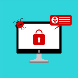 hacker activity computeralert notification vector image