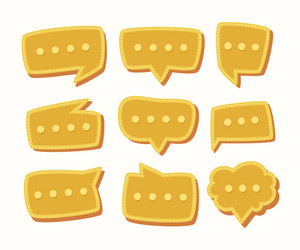 speech bubble icons set for flat design element vector image