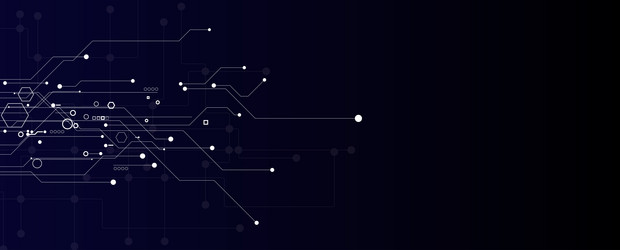 abstract technology and science circuit background vector image