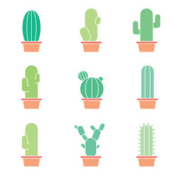cactus abstract collection Vector Image