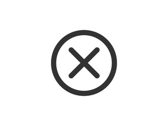 close icon sign cancel symbol web design error vector image