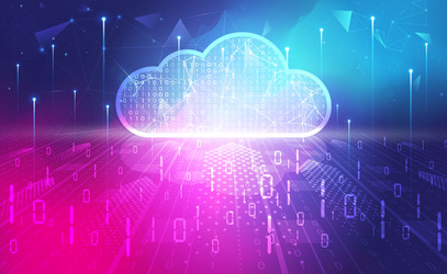 Cloud Computing Abstract Background vector image