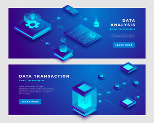 Data Analysis & Transaction Concepts - Isometric B vector image