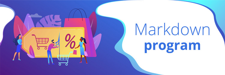markdown program concept banner header vector image