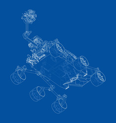 mars rover rendering of 3d vector image