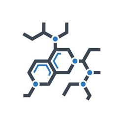 Molecule related glyph icon vector