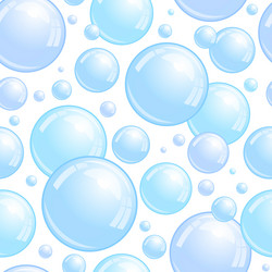 Soap bubbles seamless pattern repeated foam vector