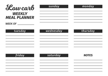 template for the creation of food menu low vector