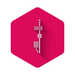 white standalone sensor icon isolated with long vector image