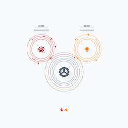 Workflow Diagram Template with Circles vector image