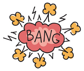 Exploding Sound Cloud Icon vector image