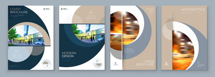 brochure template layout design set corporate vector image