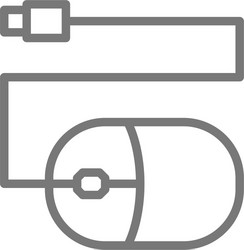 Computer mouse line icon vector