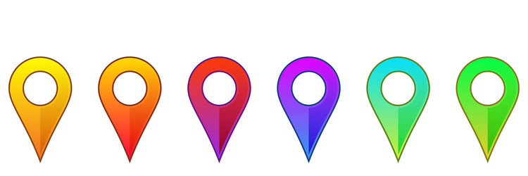 Location pin icons navigation icon map pointer vector