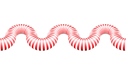 seamless 3d striped pipe pattern with wave effect vector image