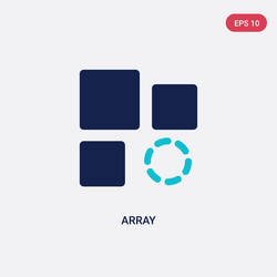 two color array icon from geometry concept vector