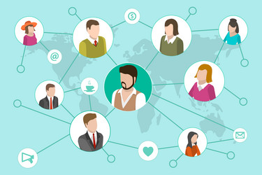 3d isometric flat conceptual Royalty Free Vector Image