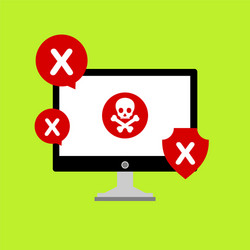 hacker activity computeralert notification vector image