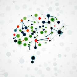 molecular structure in the form of brain vector image