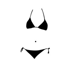 bikini in black color vector