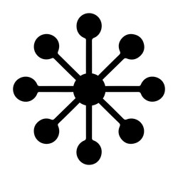 complex network hub spoke connection icon vector image