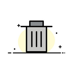 delete interface trash user business flat line vector image
