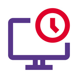 displaying the current time and date information vector image
