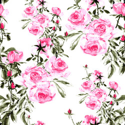 Floral Watercolor Seamless Pattern Vector Image