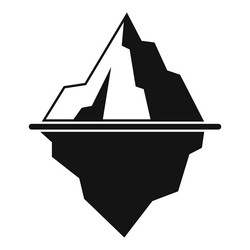 large iceberg floating with a small tip above vector image