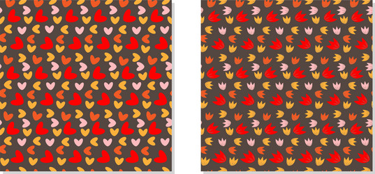 seamless pattern set on a dark background vector image