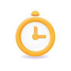 3d clock icon time management vector image