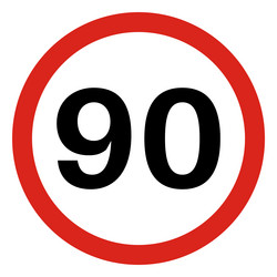 Traffic sign speed limit 60 limitation Royalty Free Vector