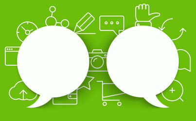 abstract composition of speech clouds with modern vector image