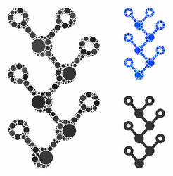 Binary tree composition icon circles vector