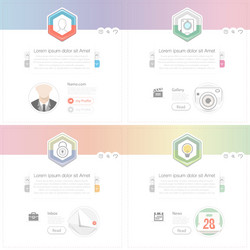 communication web design elements vector image